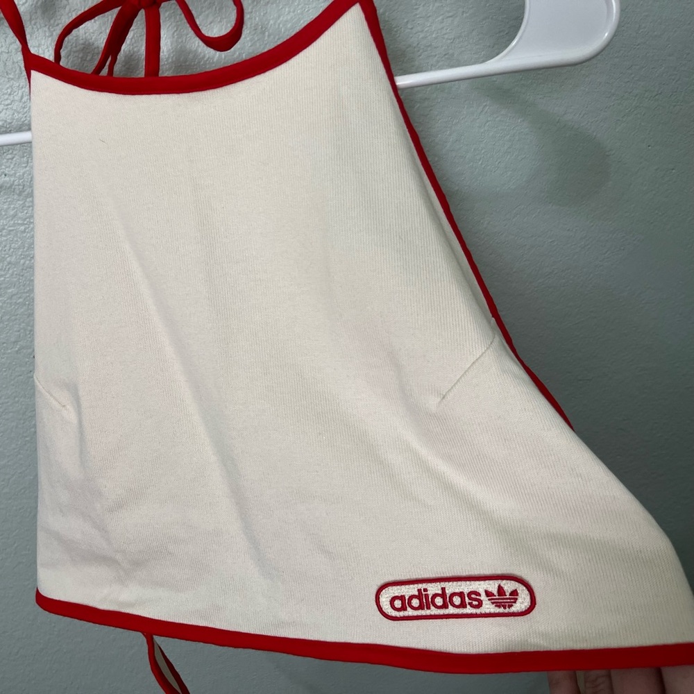 Adidas open back tied crop top